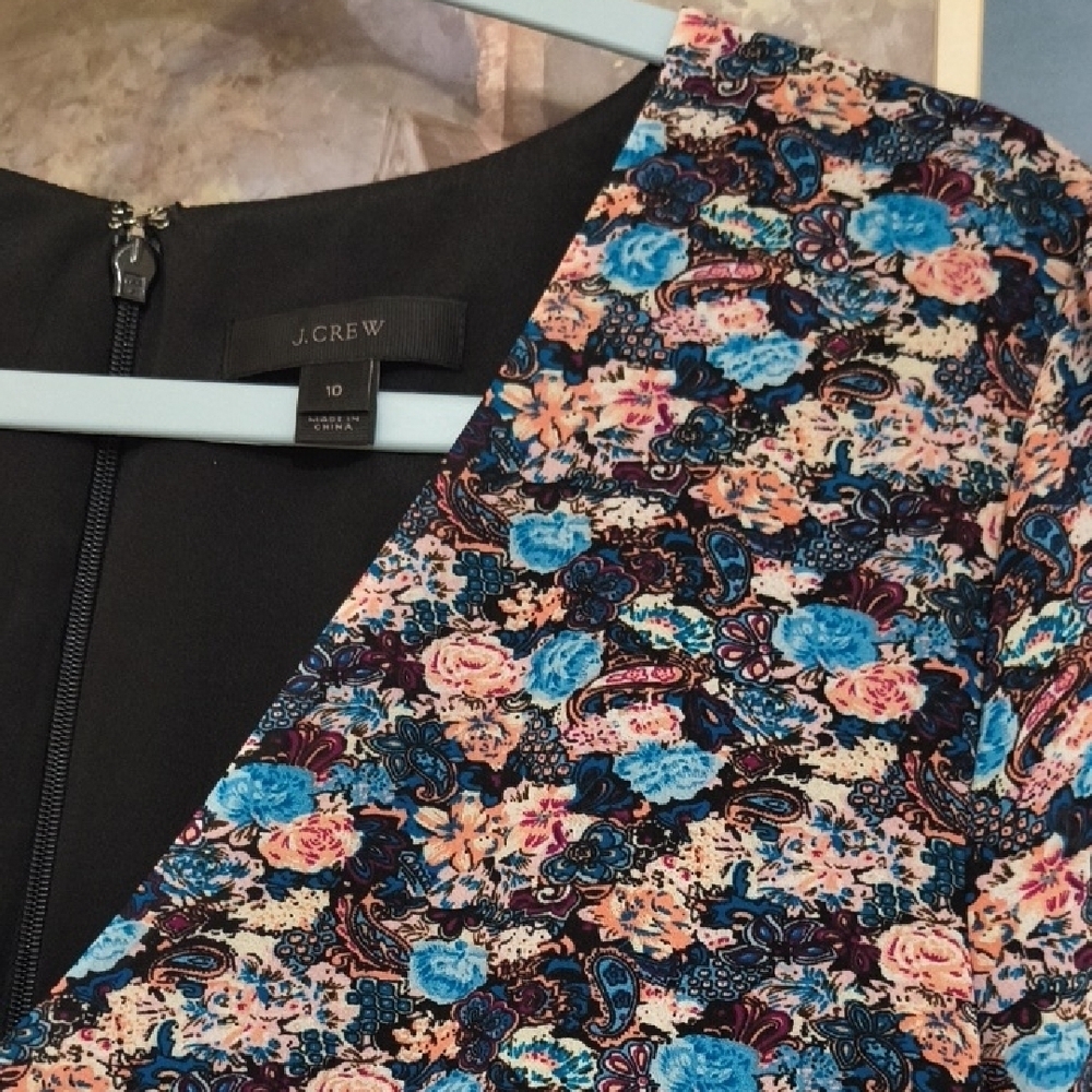 J. Crew Multicolor Floral Long Sleeve Dress - Picture 7 of 14